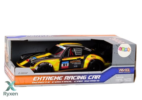 Autko Zdalnie Sterowane RC 1:16 Gumowe Koła Drift Żółty LEAN TOYS