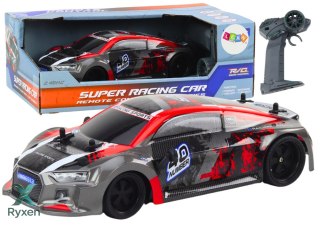 Autko Zdalnie Sterowane RC 1:18 Gumowe Koła Drift Czerwony LEAN TOYS