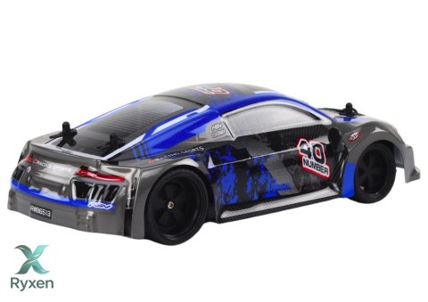 Autko Zdalnie Sterowane RC 1:18 Gumowe Koła Drift Niebieski LEAN TOYS