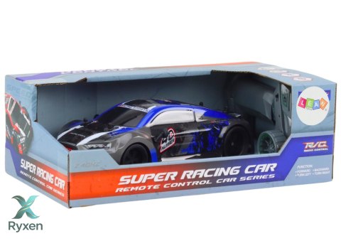Autko Zdalnie Sterowane RC 1:18 Gumowe Koła Drift Niebieski LEAN TOYS