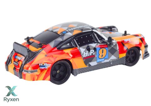 Autko Zdalnie Sterowane RC 1:18 Gumowe Koła Drift Pomarańczowy LEAN TOYS