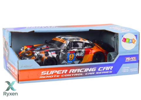 Autko Zdalnie Sterowane RC 1:18 Gumowe Koła Drift Pomarańczowy LEAN TOYS