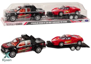 Auto Pickup Z Lawetą Naczepą Auto Sportowe Terenowe Zestaw LEAN TOYS