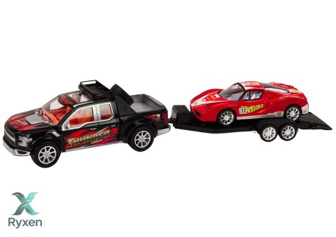 Auto Pickup Z Lawetą Naczepą Auto Sportowe Terenowe Zestaw LEAN TOYS