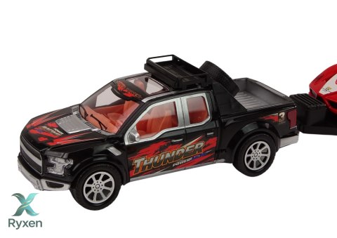 Auto Pickup Z Lawetą Naczepą Auto Sportowe Terenowe Zestaw LEAN TOYS
