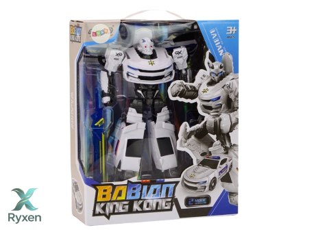 Auto-Robot 2w1 Transformacja Samochód Policyjny Biały LEAN TOYS