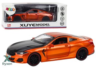 Auto Sportowe Metalowe Napęd Frykcyjny Otwierane Elementy 1:24 Pomarańczowe LEAN TOYS