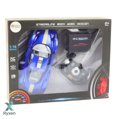 Auto Sportowe Zdalnie Sterowane Na Pilota 1:16 R/C Niebieskie LEAN TOYS
