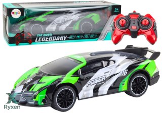 Auto Sportowe Zdalnie Sterowane RC 1:10 25km/h Światła Zielony LEAN TOYS