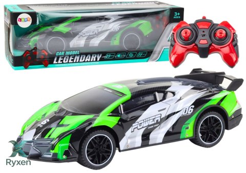Auto Sportowe Zdalnie Sterowane RC 1:10 25km/h Światła Zielony LEAN TOYS