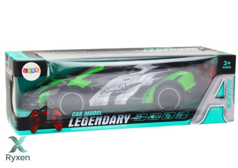 Auto Sportowe Zdalnie Sterowane RC 1:10 25km/h Światła Zielony LEAN TOYS