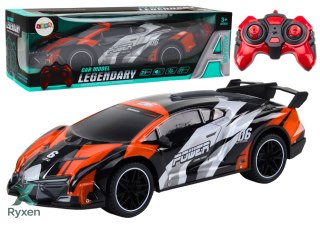 Auto Sportowe Zdalnie Sterowane RC 1:10 Pomarańczowe Prędkość 25 km/h LEAN TOYS