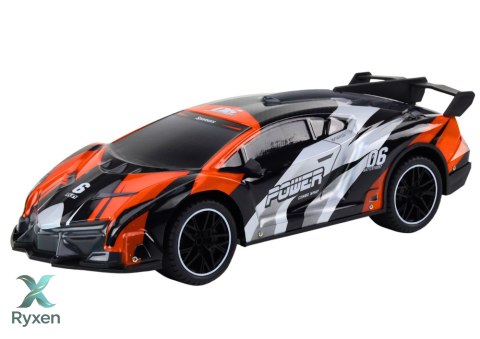 Auto Sportowe Zdalnie Sterowane RC 1:10 Pomarańczowe Prędkość 25 km/h LEAN TOYS