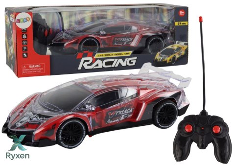 Auto Sportowe Zdalnie Sterowane RC Skala 1:16 Światła Czerwone LEAN TOYS