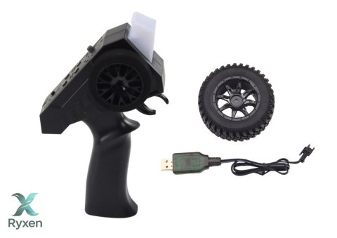 Auto Terenowe Zdalnie Sterowane RC 2.4G Napęd 4x4 Szary LEAN TOYS