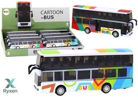 Autobus Dwupiętrowy Z Napędem Metalowy Kolorowy Światła Dźwięki LEAN TOYS