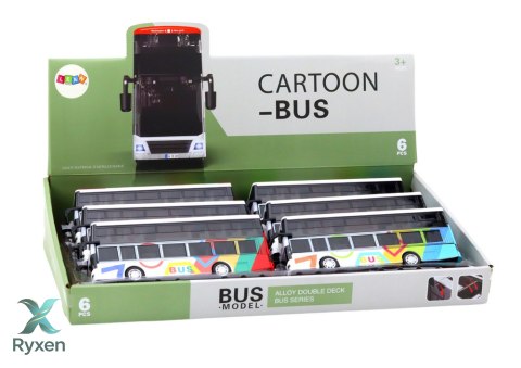 Autobus Dwupiętrowy Z Napędem Metalowy Kolorowy Światła Dźwięki LEAN TOYS
