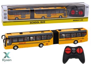 Autobus Szkolny Bus Zdalnie Sterowany Przegubowy RC 1:32 Żółty LEAN TOYS