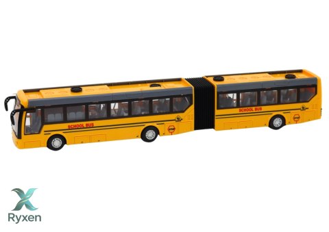 Autobus Szkolny Bus Zdalnie Sterowany Przegubowy RC 1:32 Żółty LEAN TOYS