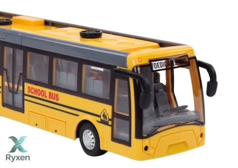 Autobus Szkolny Bus Zdalnie Sterowany Przegubowy RC 1:32 Żółty LEAN TOYS