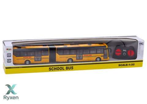 Autobus Szkolny Bus Zdalnie Sterowany Przegubowy RC 1:32 Żółty LEAN TOYS