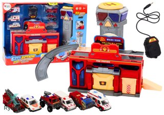 Baza Straż Pożarna Szpital Centrum Dowodzenia Pojazdy 6 Szt LEAN TOYS