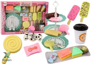Cukiernia Kawiarnia Zestaw Słodycze Figurki Kawa Ciasto 25 ele. LEAN TOYS