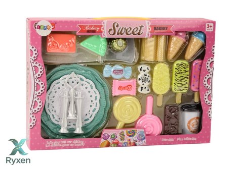 Cukiernia Kawiarnia Zestaw Słodycze Figurki Kawa Ciasto 25 ele. LEAN TOYS