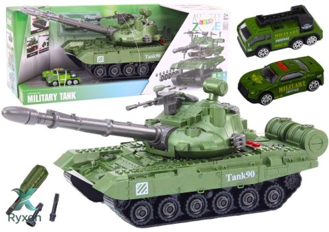 Czołg Pojazd Wojskowy DIY Do Rozkręcania Zielony Dźwięki Zestaw Resoraki LEAN TOYS