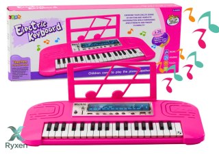 Elektryczne Pianinko Dla Dzieci 36 Melodii Różowe LEAN TOYS