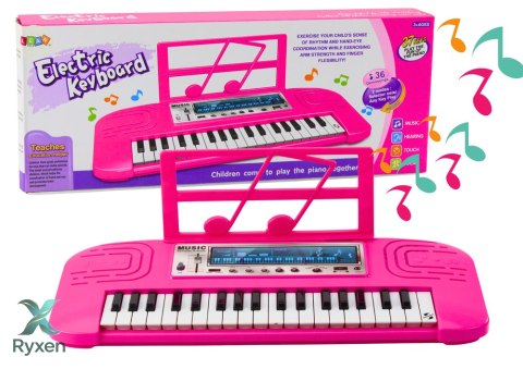 Elektryczne Pianinko Dla Dzieci 36 Melodii Różowe LEAN TOYS