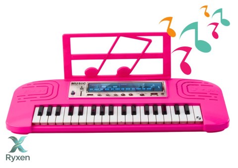 Elektryczne Pianinko Dla Dzieci 36 Melodii Różowe LEAN TOYS