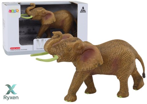 Figurka Kolekcjonerska Słoń Afrykański Z Podniesioną Trąbą Safari LEAN TOYS