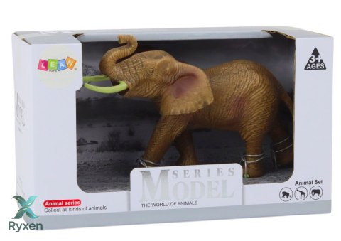 Figurka Kolekcjonerska Słoń Afrykański Z Podniesioną Trąbą Safari LEAN TOYS