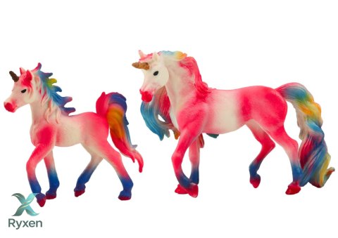 Figurki Kolekcjonerskie Jednorożec z Małym Różowy 2 El LEAN TOYS