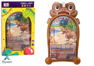 Gra Zręcznościowa Pinball Dinozaury Stojak Brązowy LEAN TOYS