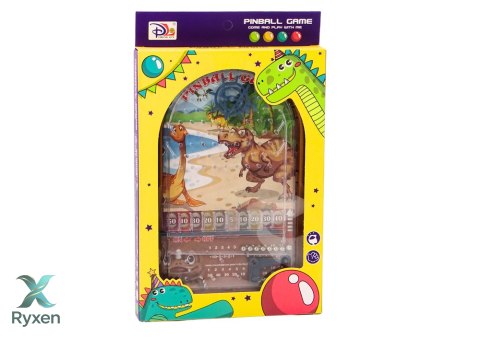 Gra Zręcznościowa Pinball Dinozaury Stojak Brązowy LEAN TOYS