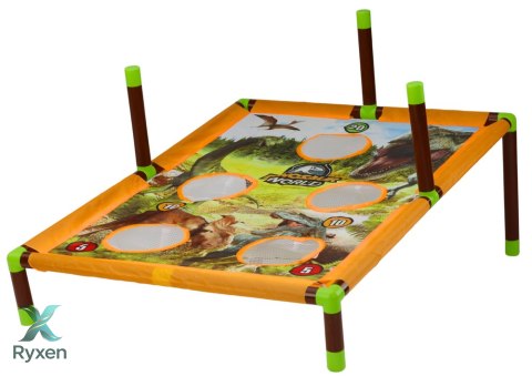 Gra Zręcznościowa Rzut Woreczkiem Obręczą 2w1 Plansza Dinozaury LEAN TOYS