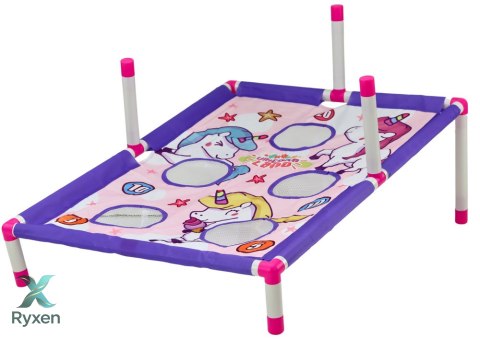 Gra Zręcznościowa Rzut Woreczkiem Obręczą 2w1 Plansza Jednorożce LEAN TOYS