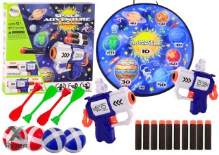 Gra Zręcznościowa Tarcza Pistolety Strzałki Kulki Kosmos LEAN TOYS