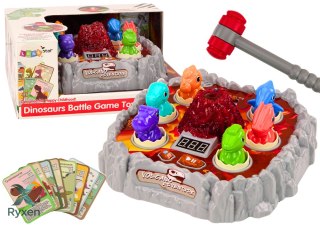 Gra Zręcznościowa Wac A Mole Dinozaury Wulkan Efekt Dymny Światła Dźwięki LEAN TOYS