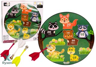 Gra Zręcznościowa w Rzutki Magnetyczna Zwierzątka Zielona LEAN TOYS