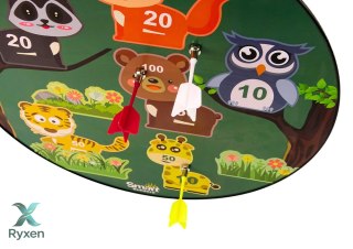Gra Zręcznościowa w Rzutki Magnetyczna Zwierzątka Zielona LEAN TOYS