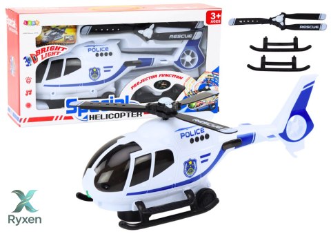 Helikopter Policyjny Śmigłowiec Jeżdżący Światła Dźwięki LEAN TOYS