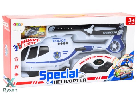 Helikopter Policyjny Śmigłowiec Jeżdżący Światła Dźwięki LEAN TOYS