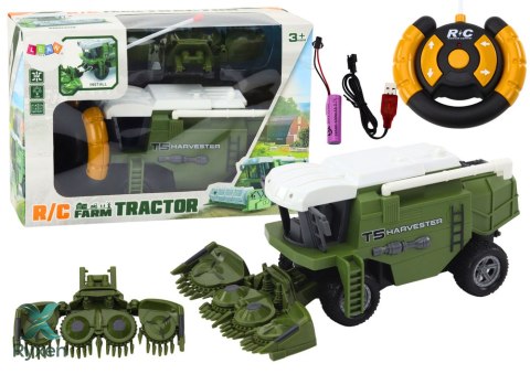 Kombajn Rolniczy Zbożowy RC Maszyna Rolnicza Zdalnie Sterowana Zielony LEAN TOYS