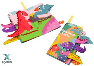 Książeczka Miękka Zwierzęta Dinozaury Szeleszcząca Kolorowa LEAN TOYS