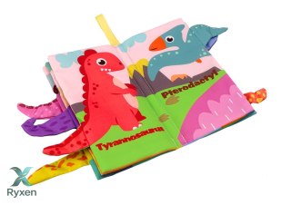 Książeczka Miękka Zwierzęta Dinozaury Szeleszcząca Kolorowa LEAN TOYS