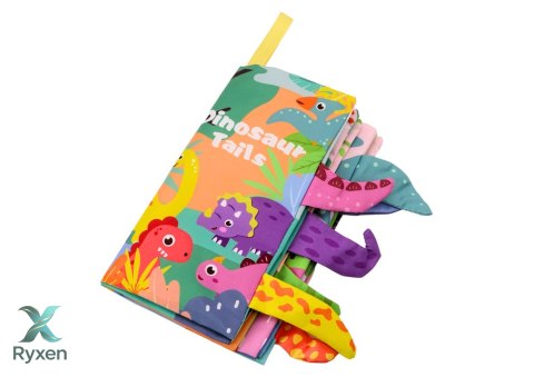 Książeczka Miękka Zwierzęta Dinozaury Szeleszcząca Kolorowa LEAN TOYS