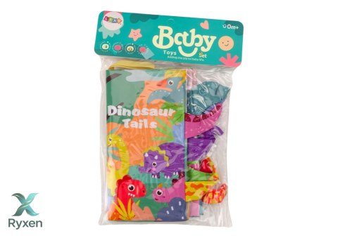 Książeczka Miękka Zwierzęta Dinozaury Szeleszcząca Kolorowa LEAN TOYS